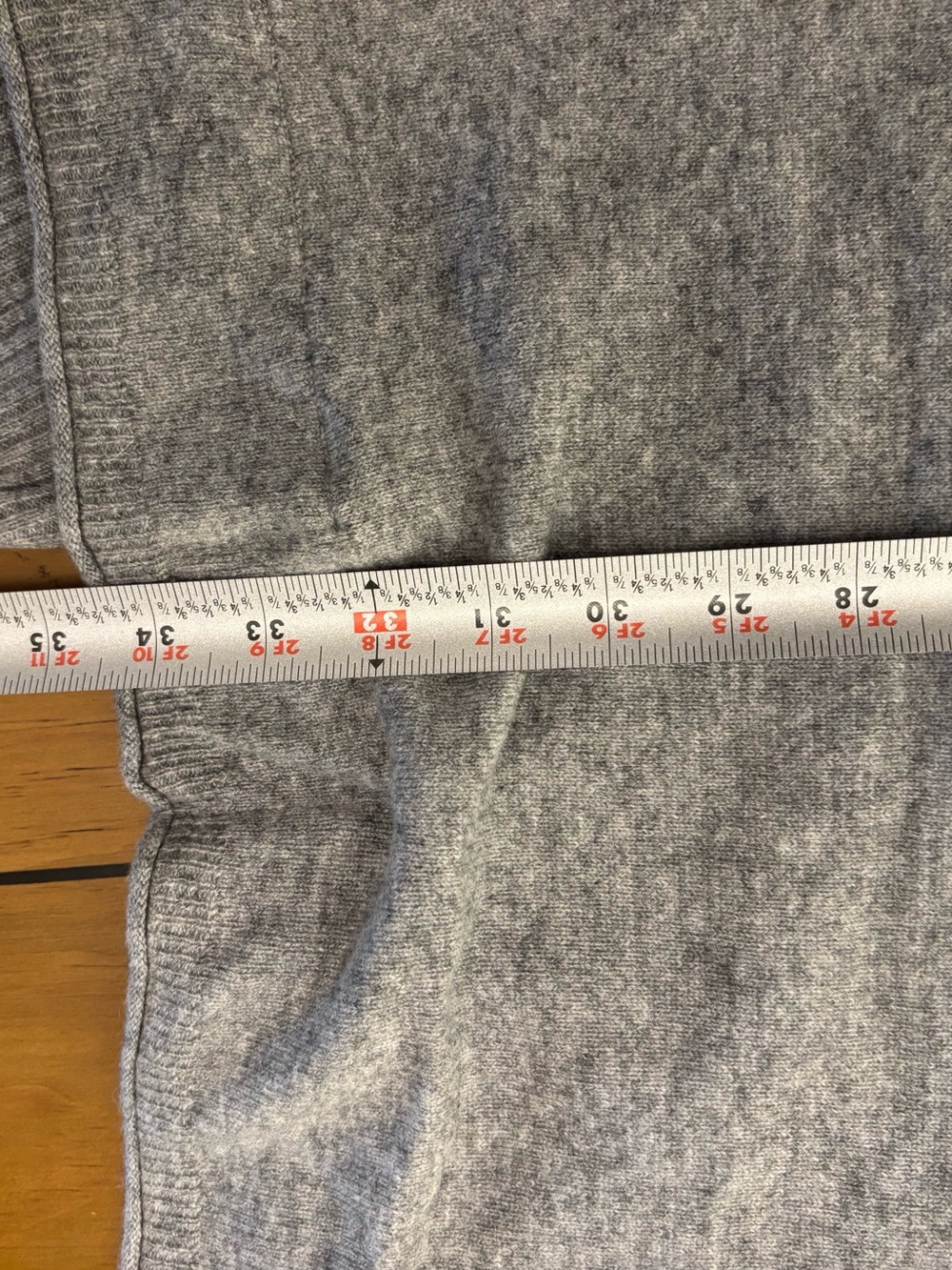 Tahari Cashmere Heather Gray Hooded Poncho Sweater - Picture 9 of 12